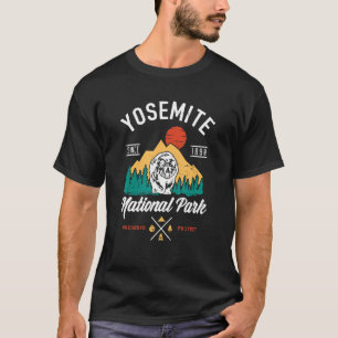 Camiseta Vintage Retro Yosemite National Park Hiking