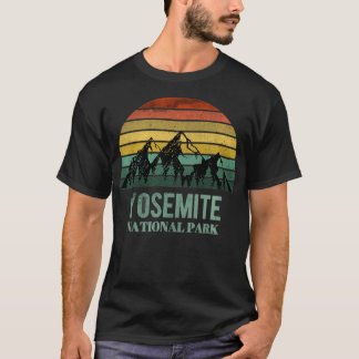 Camiseta Vintage Retro Yosemite National Park Mountain Cali