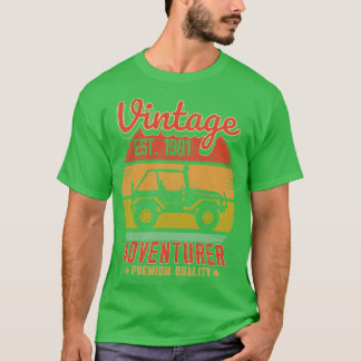 Camiseta Vintage RetroAdventurer Est 1981 Aniversário Gift