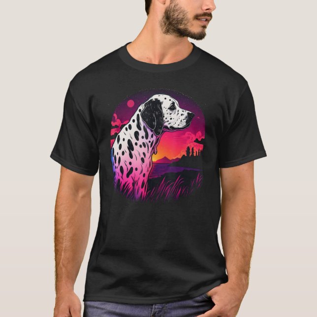 Camiseta Vintage Retrowave Synthwave 80s Vaporwave Dalmatia (Frente)