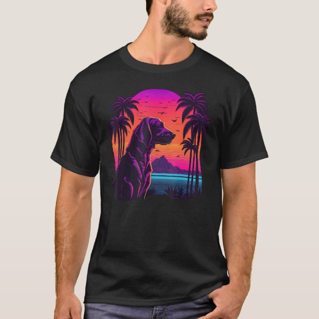 Camiseta Vintage Retrowave Synthwave 80s Vaporwave Weimaran (Frente)