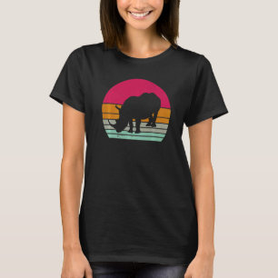 Camiseta Vintage Rhino Retro Rhino Silhouette Zoo Animal 70
