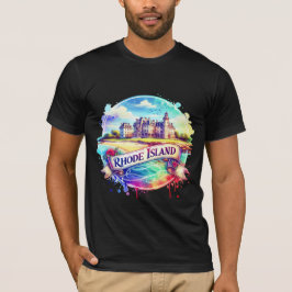Camiseta Vintage Rhode Island Map T-Shirts – Retro us state