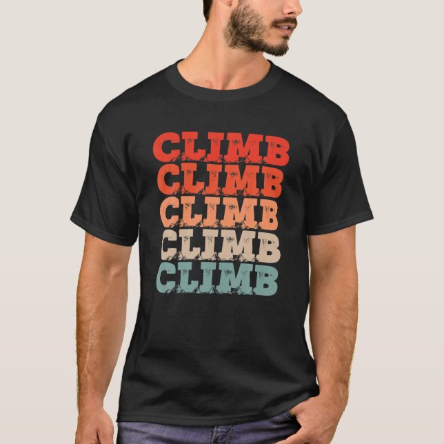 Camiseta Vintage Rock Wall Mountain Escalada CLIMB (Frente)