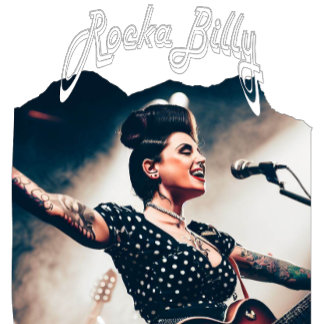 Camiseta Vintage Rockabilly Rock Guitar