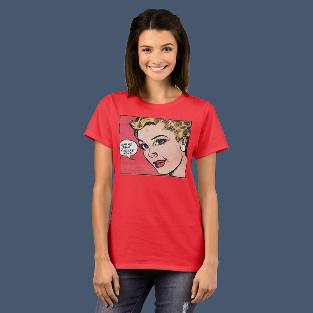 Camiseta Vintage Romance Comic Book Frame. rosa (Criador carregado)