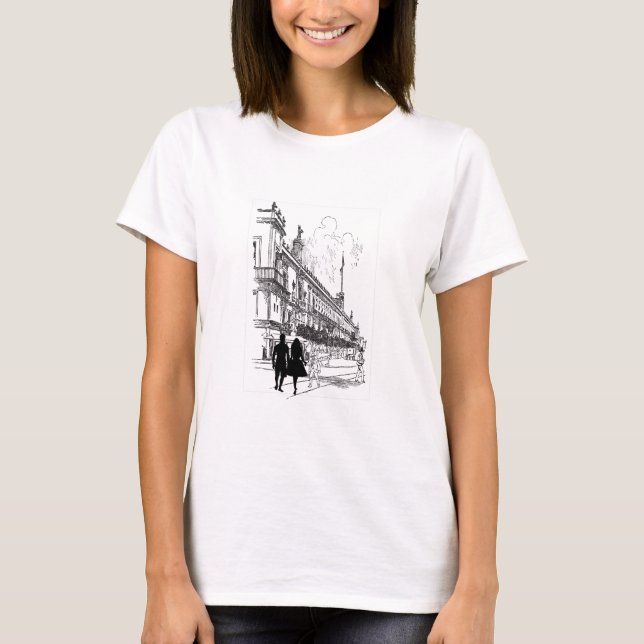 Camiseta Vintage romântico itália (Frente)