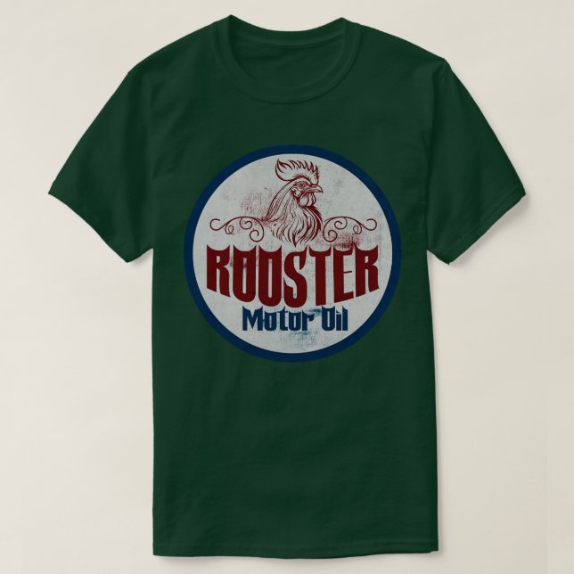 Camiseta Vintage Rooster Motor Oil (Frente do Design)