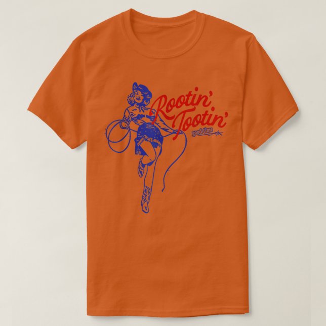 Camiseta Vintage Rootin Tootin Good Time (Frente do Design)