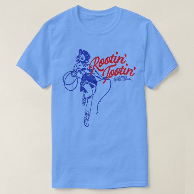 Camiseta Vintage Rootin Tootin Good Time 1 (Frente do Design)
