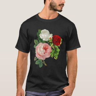 Camiseta Vintage Rosa Flor Illustração Florist Plant Lo