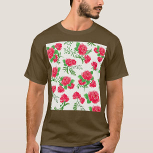 Camiseta Vintage Rosa Floral Shabby Boho Chic Bohemian Pat