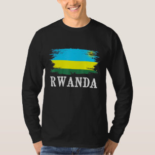 Camiseta Vintage Rwanda Flag I Love Ruanda