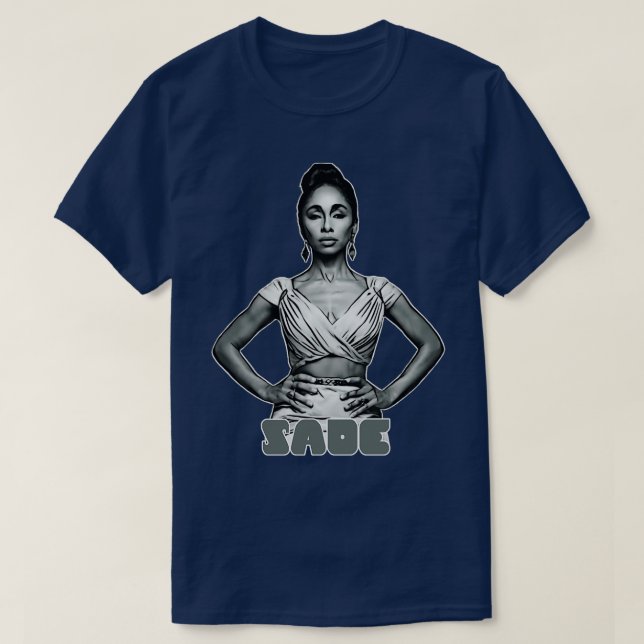 Camiseta Vintage Sade 80s Fan Art (Frente do Design)