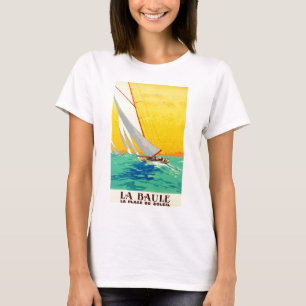 Camiseta Vintage Sail Boats Viagem francês