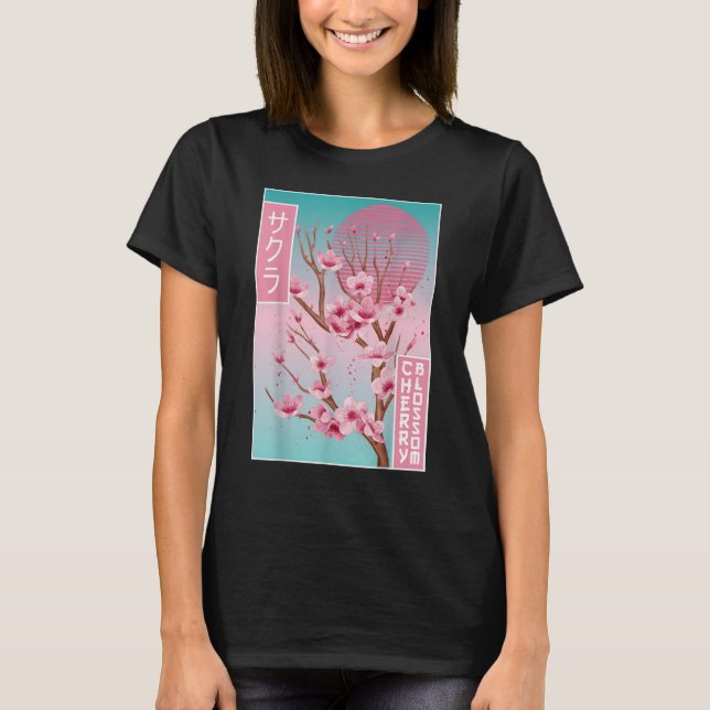 Camiseta Vintage Sakura Cherry Blossom Japanese (Frente)