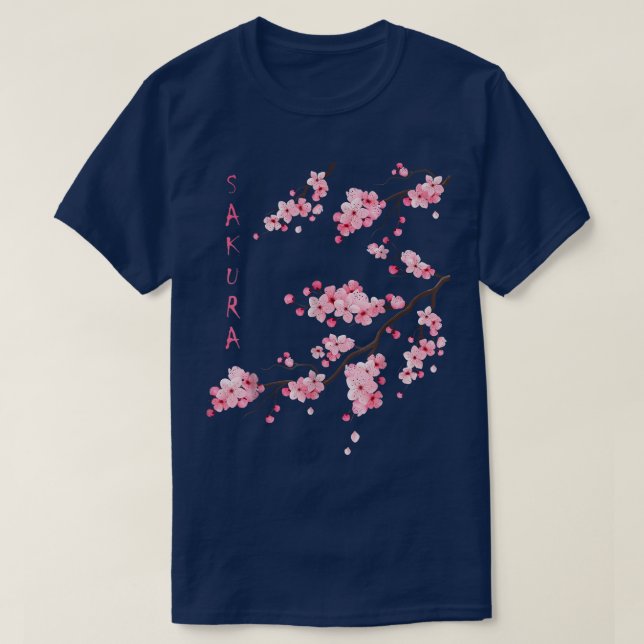 Camiseta Vintage Sakura Cherry Blossom Japonês (Frente do Design)