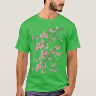 Camiseta Vintage Sakura Cherry Blossom Japonês Gráfico A