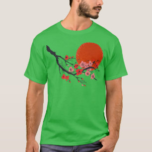 Camiseta Vintage Sakura Cherry Blossom Tree Japonês Cultura