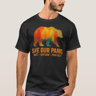 Camiseta Vintage Salve Nossos Parques Resista Proteja Parqu