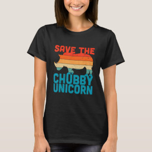 Camiseta Vintage Salve O Chubby Unicorns Animal Rhino Cons