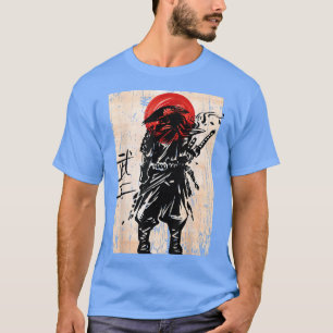 Camiseta Vintage Samurai Warrior Bushido Code Swing Japonês