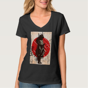 Camiseta Vintage Samurai Warrior Bushido Code Swing Japonês