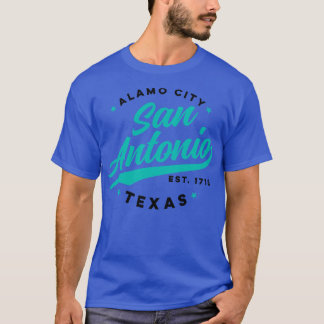 Camiseta Vintage San Antonio Alamo City Texas Teal USA 1