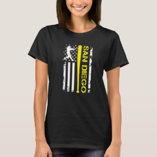 Camiseta Vintage San Diego Baseball American Flag