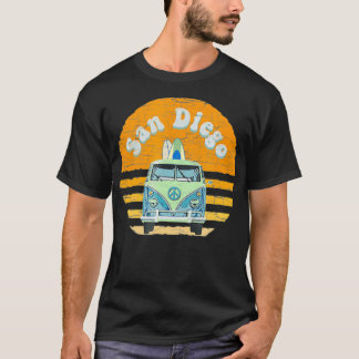 Camiseta Vintage San Diego Hippie Van Beach Surfer