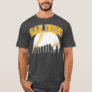 Camiseta Vintage San Diego Skyline City Gameday Retro Vinta