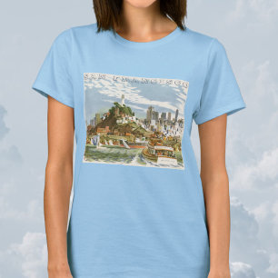 Camiseta Vintage San Francisco Bay Poster de viagens Ferryb