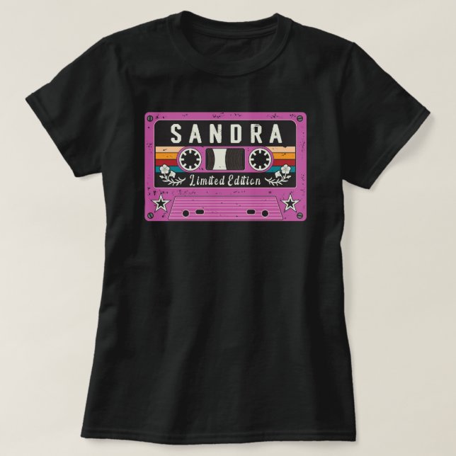 Camiseta Vintage Sandra Name T-Shirt (Frente do Design)
