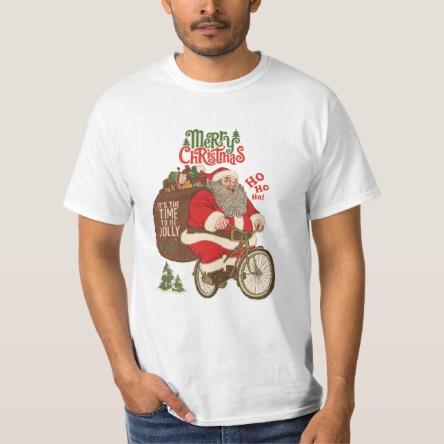 Camiseta Vintage Santa Christmas T-Shirt (Frente)