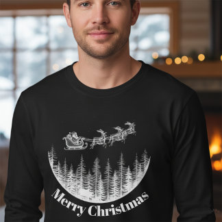 Camiseta Vintage Santa Sleigh Christmas