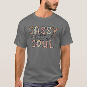 Camiseta Vintage Sassy Pequena Alma Positiva Vibes Inspirat