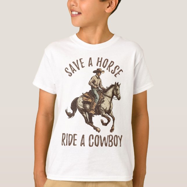 Camiseta Vintage Save A Horse9 (Frente)