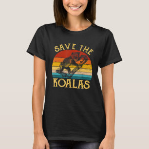Camiseta Vintage Save The Koalas Bear Australian Animal Lov