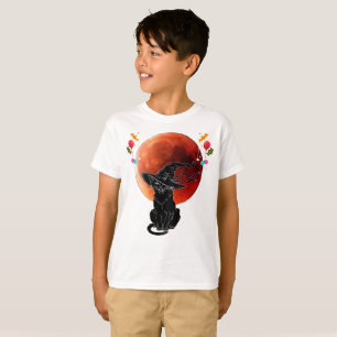 Camiseta Vintage Scary Halloween 2025 Black Cat Full Moon