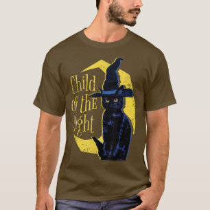 Camiseta Vintage Scary Halloween Black Cat Costume Bruxa Br