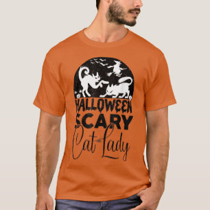 Camiseta Vintage Scary Halloween Costume Assustador Gato La
