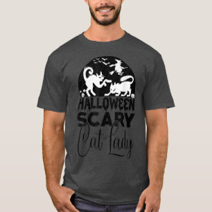 Camiseta Vintage Scary Halloween Costume Assustador Gato La