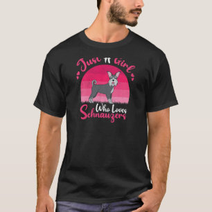 Camiseta Vintage Schnauzer Dog Apenas Uma Menina Que Ama Sc