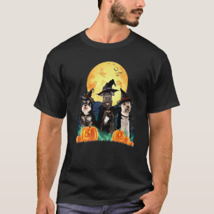 Camiseta Vintage Schnauzer Witch Pumpkin Halloween Costume