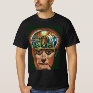 Camiseta Vintage Science Fiction, Alienígena Brain in Labor