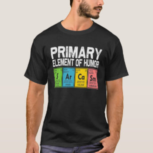 Camiseta Vintage Science Sarcasm S Ar Ca Sm Elemento Primá
