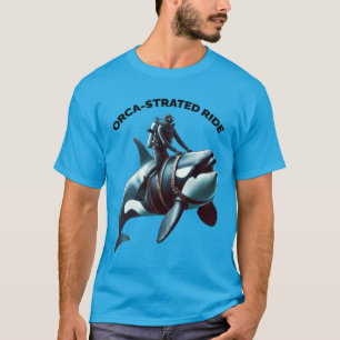Camiseta Vintage SCUBA Diver Rodando um Grande URM de Balei