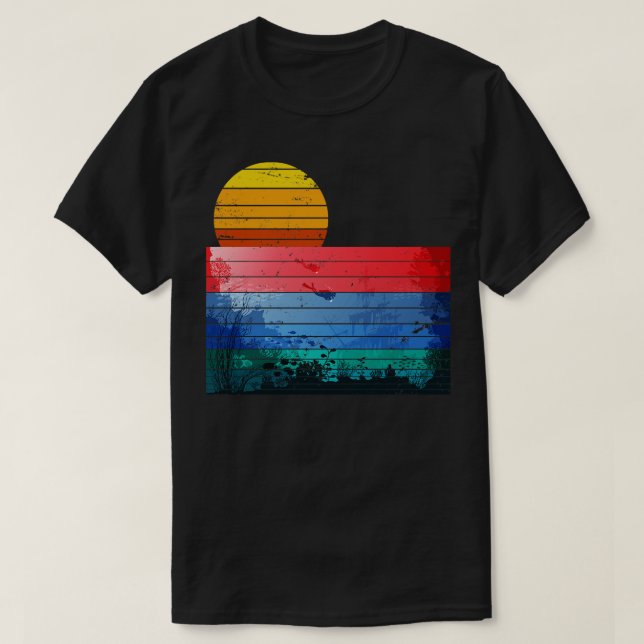 Camiseta Vintage Scuba Diving (Frente do Design)