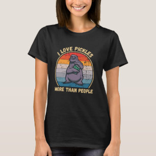 Camiseta Vintage Seal I Love Pickles More than Pessoas Pick
