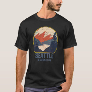 Camiseta Vintage Seattle Washington Wa Montanhas Hike Hikin
